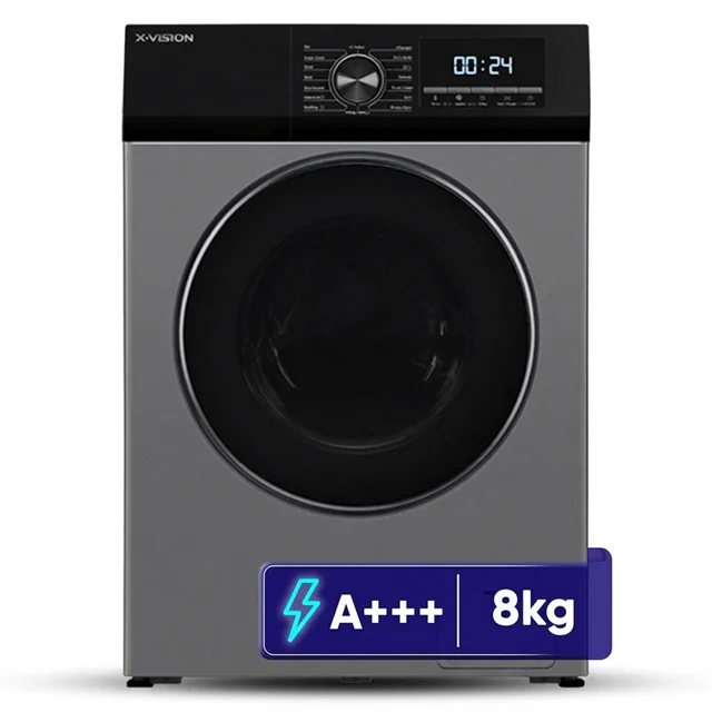 ماشین لباسشویی 8 کیلوگرم اتوماتیک ایکس ویژن مدل TP84-BSD